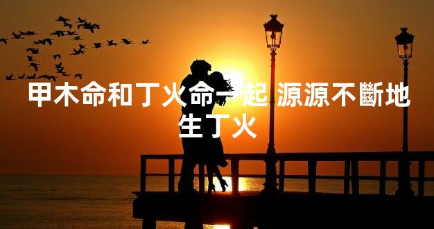 甲木命和丁火命一起 源源不斷地生丁火